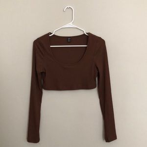 Shein Long Sleeve Crop Top